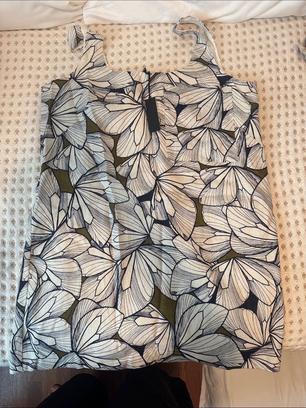 Banana Republic NWT Floral Print Sleeveless Shift Dress in Navy & Olive